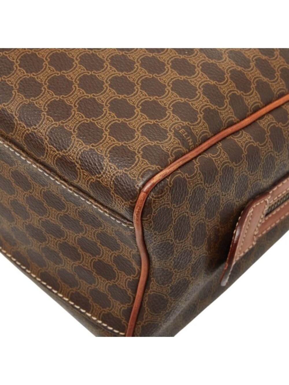 ★SOLD★ Celine Macadam Mini Boston Bag Brown Leather - Picture 4 of 10